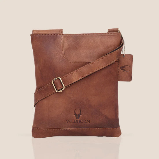 NEWPORT Leather Sling Bag for Men - WILDHORN