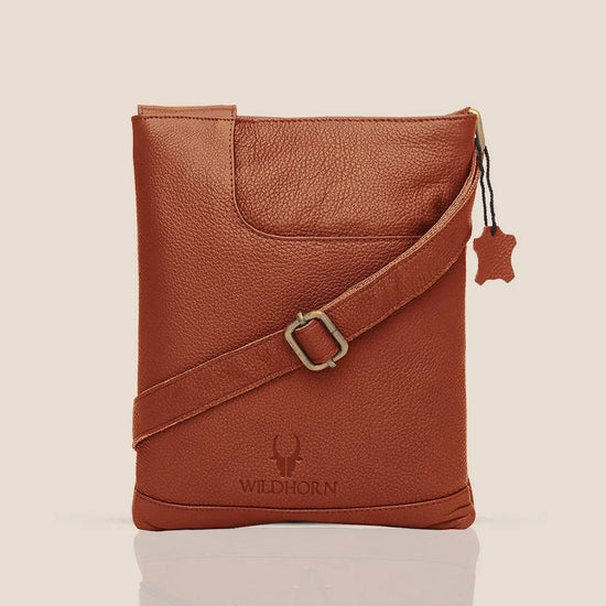 NEWPORT Leather Sling Bag for Men - WILDHORN