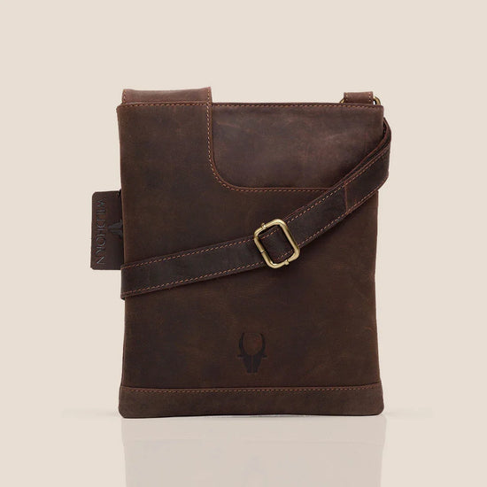 NEWPORT Leather Sling Bag for Men - WILDHORN