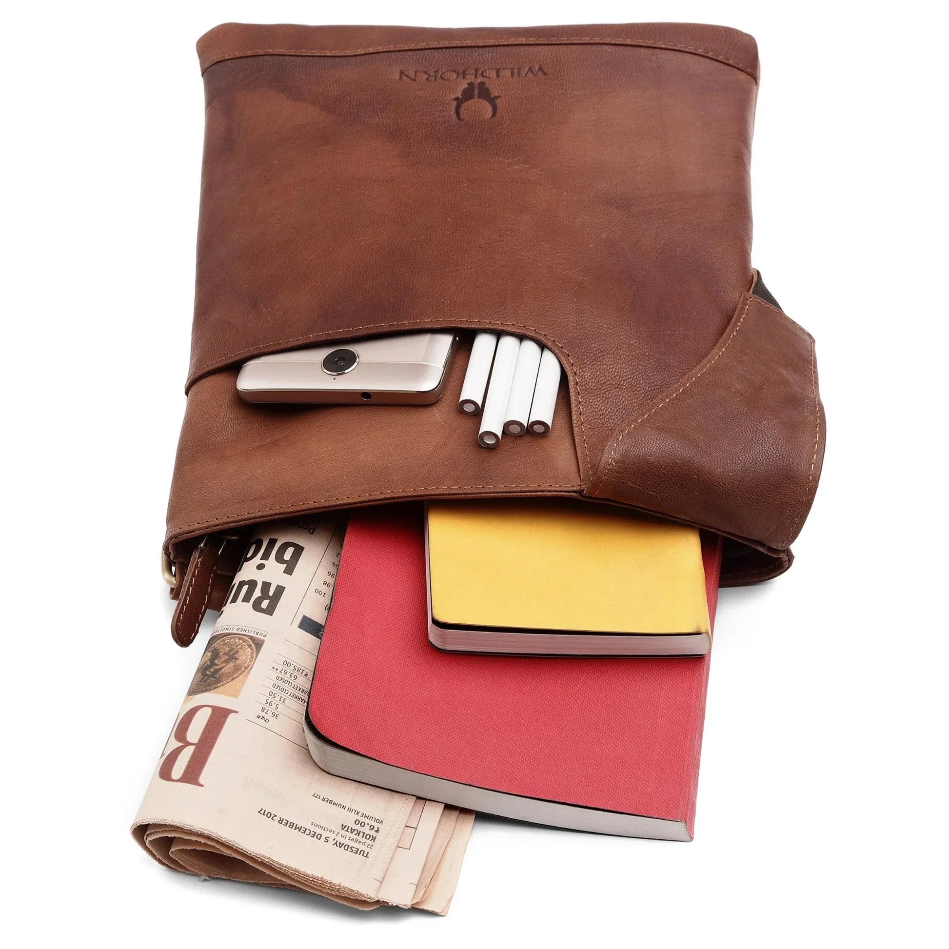 NEWPORT Leather Sling Bag for Men - WILDHORN