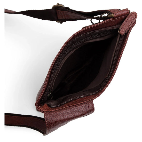 NEWPORT Leather Sling Bag for Men - WILDHORN