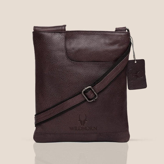 NEWPORT Leather Sling Bag for Men - WILDHORN