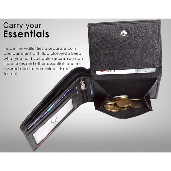 NICHOLAS Protected Leather Wallet for Men - WILDHORN