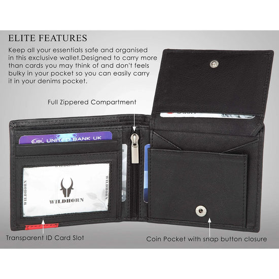 NICHOLAS Protected Leather Wallet for Men - WILDHORN