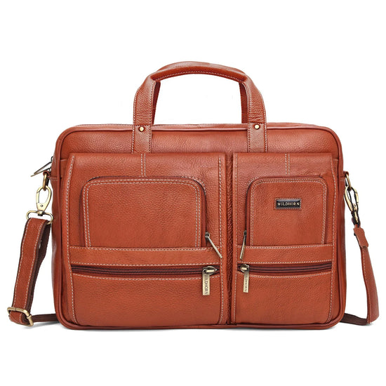 NORTHFOLK Leather Laptop Messenger Bag for Men - WILDHORN