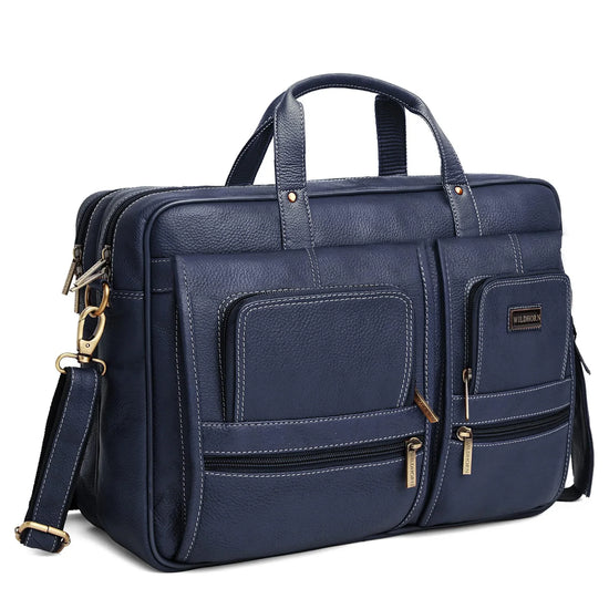 NORTHFOLK Leather Laptop Messenger Bag for Men - WILDHORN