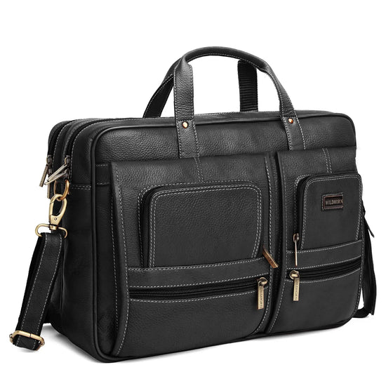 NORTHFOLK Leather Laptop Messenger Bag for Men - WILDHORN
