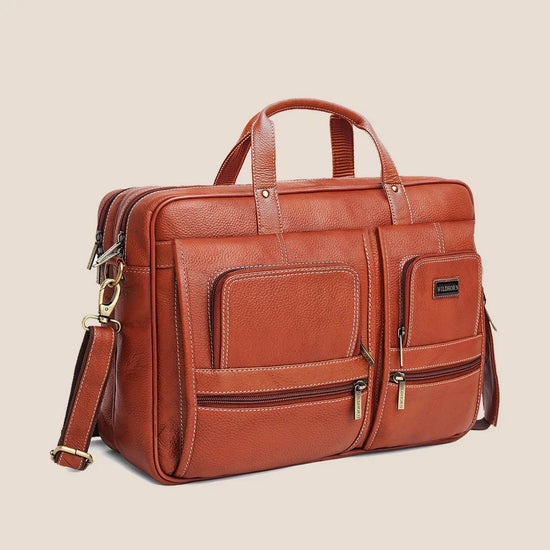 NORTHFOLK Leather Laptop Messenger Bag for Men - WILDHORN