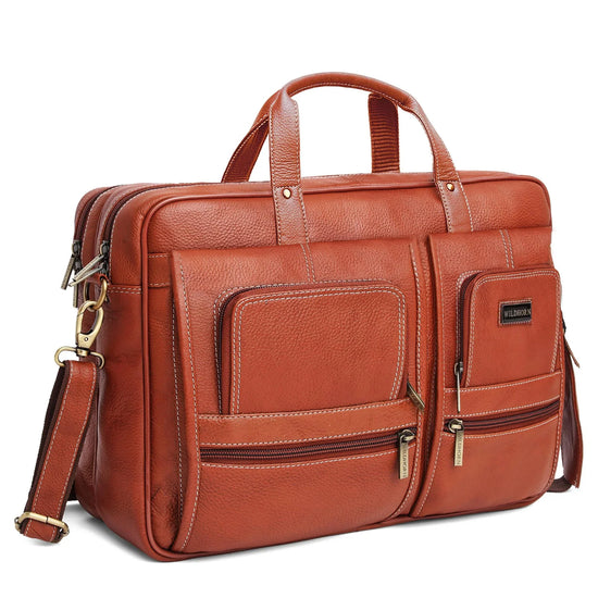 NORTHFOLK Leather Laptop Messenger Bag for Men - WILDHORN