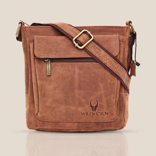 OAKLAND Leather Sling Bag for Men - WILDHORN