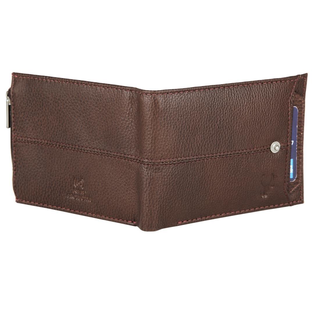 OSCAR RFID Protected Green Hunter Leather Wallet for Men - WILDHORN