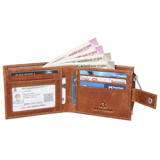 OSCAR RFID Protected Green Hunter Leather Wallet for Men - WILDHORN