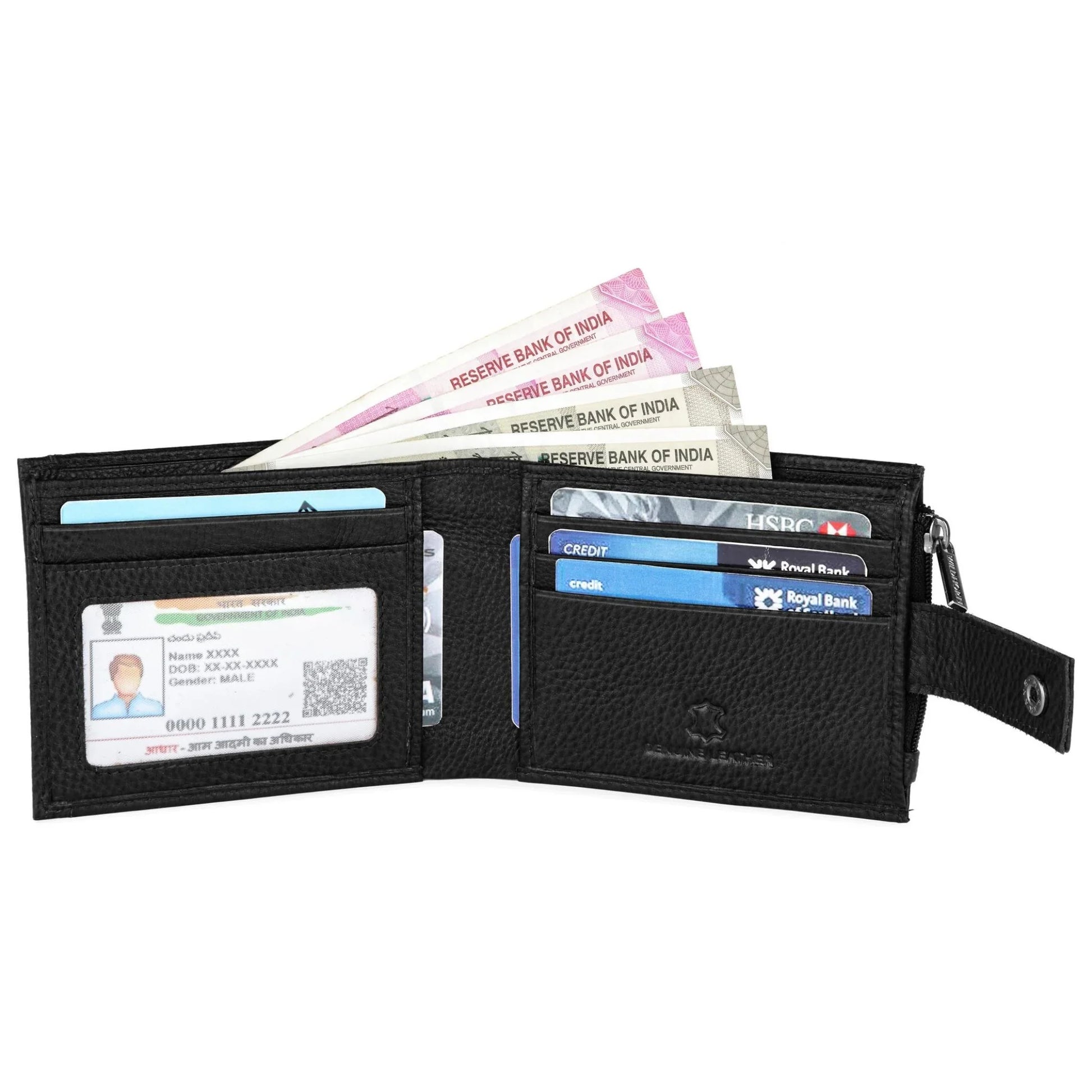 OSCAR RFID Protected Green Hunter Leather Wallet for Men - WILDHORN