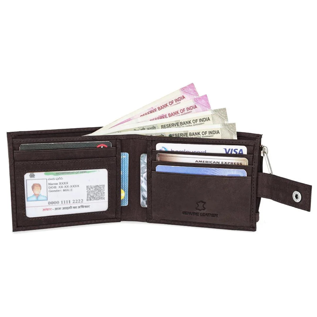 OSCAR RFID Protected Green Hunter Leather Wallet for Men - WILDHORN