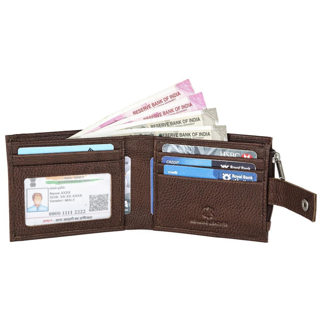 OSCAR RFID Protected Green Hunter Leather Wallet for Men - WILDHORN