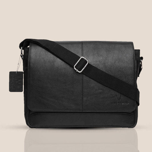 OXFORD Leather Messenger Bag for Men - WILDHORN