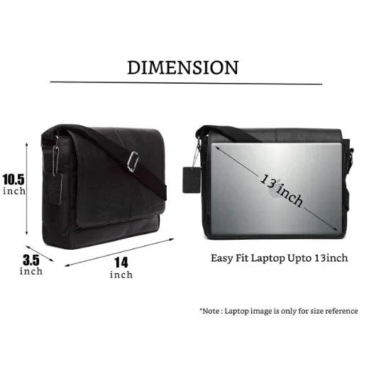 OXFORD Leather Messenger Bag for Men - WILDHORN