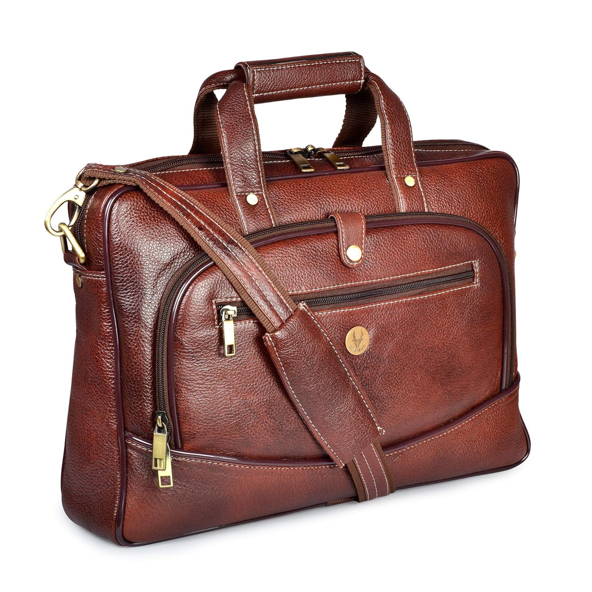 PENNYSYLVANIA Leather Laptop Messenger Bag for Men - WILDHORN