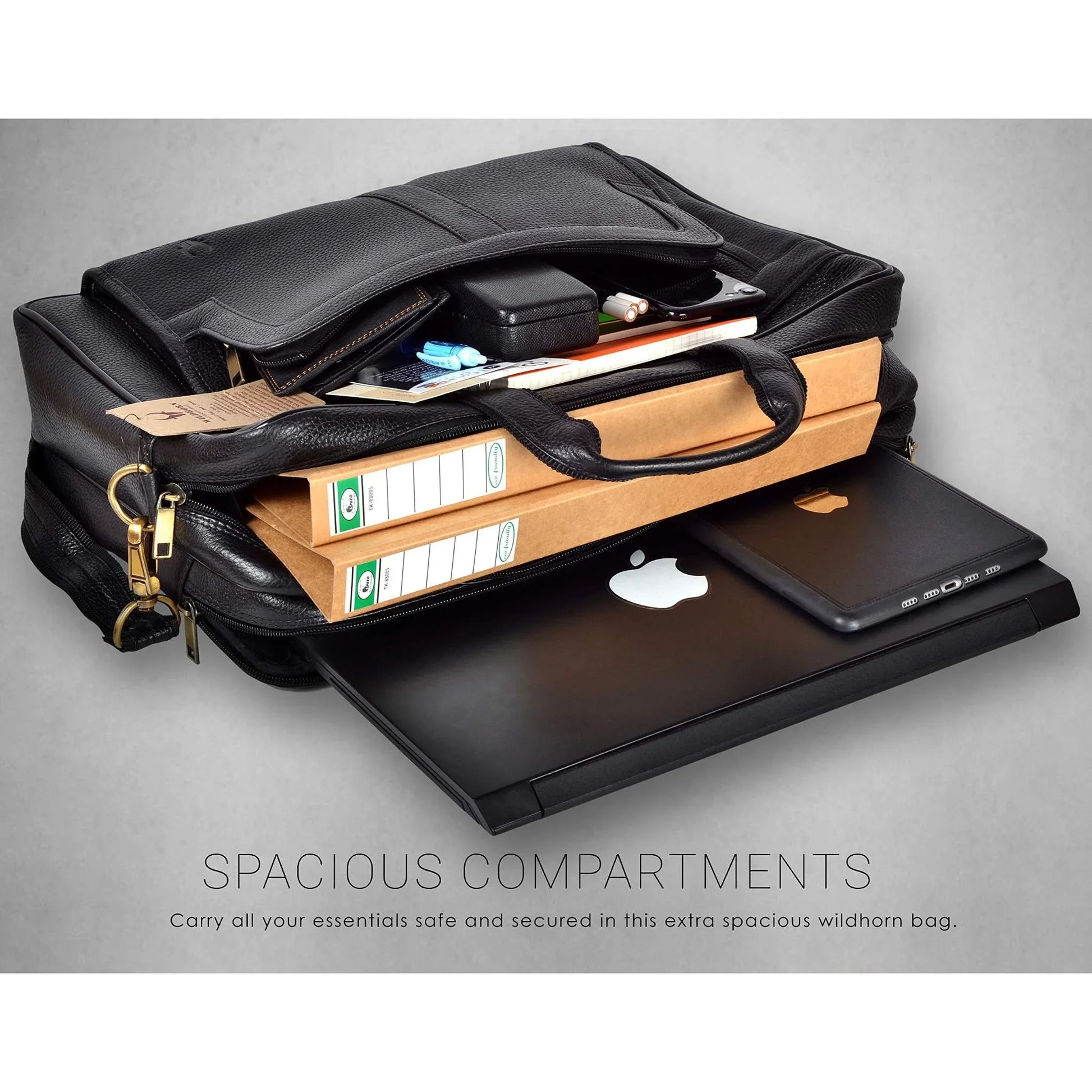 RHODE Leather Laptop Messenger Bag for Men - WILDHORN