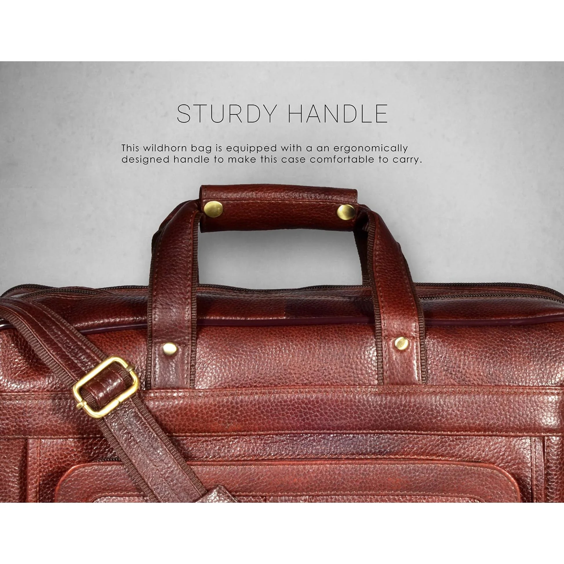 RHODE Leather Laptop Messenger Bag for Men - WILDHORN