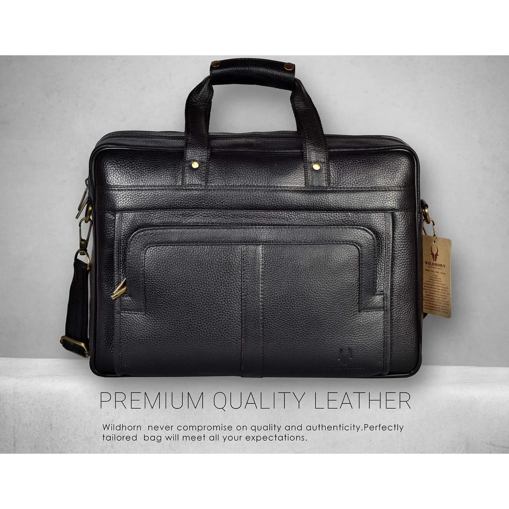 RHODE Leather Laptop Messenger Bag for Men - WILDHORN