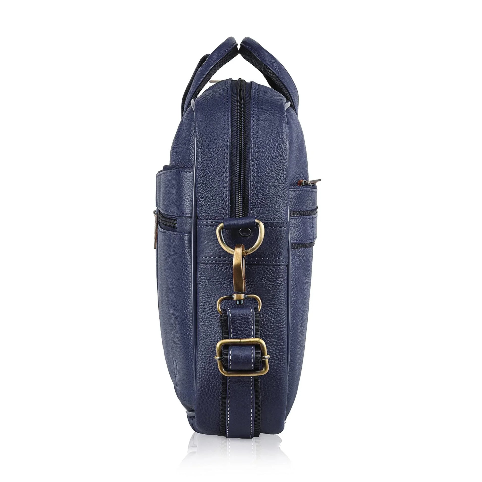 RICHMOND Leather Laptop Messenger Bag for Men - WILDHORN