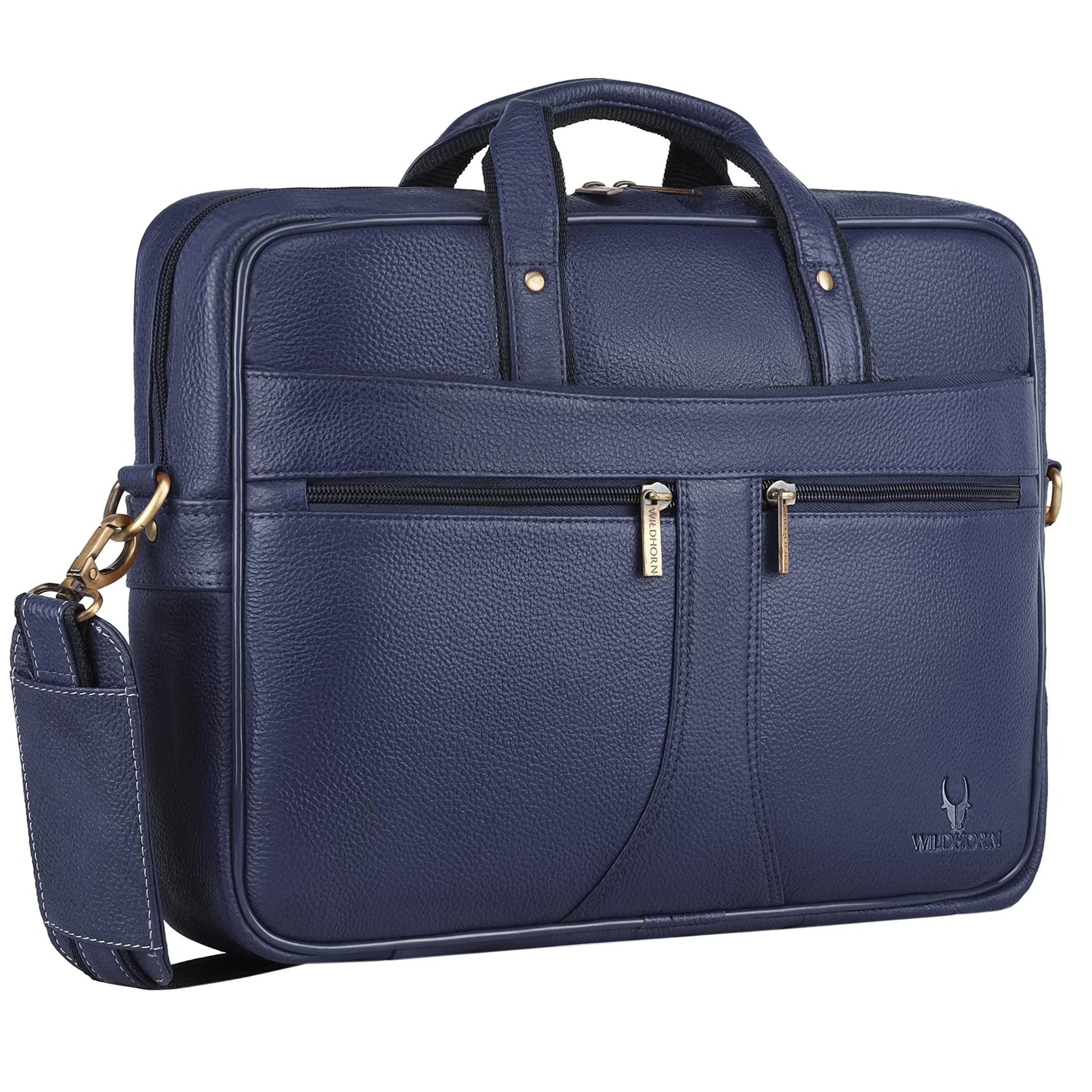 RICHMOND Leather Laptop Messenger Bag for Men - WILDHORN