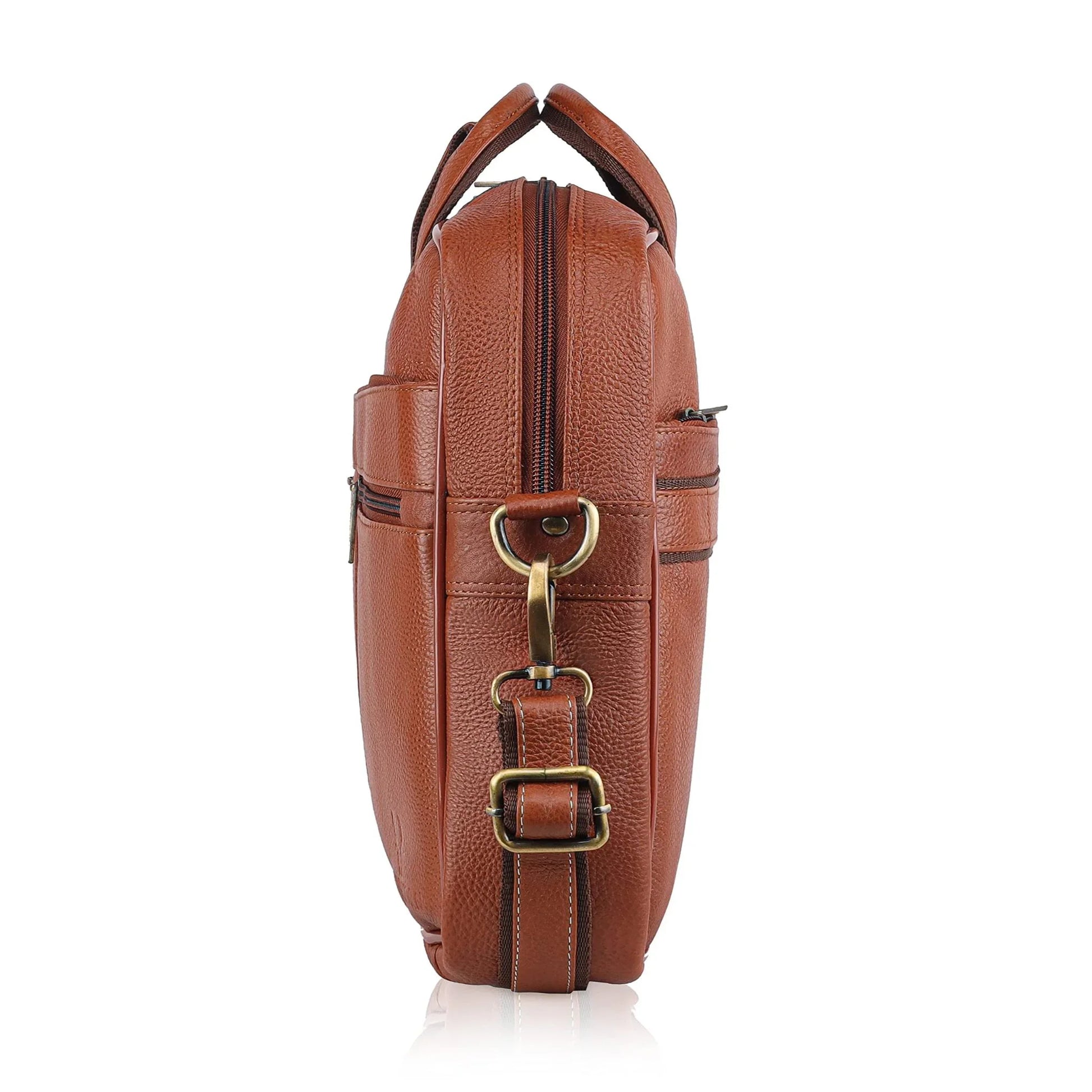 RICHMOND Leather Laptop Messenger Bag for Men - WILDHORN