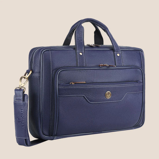 ROXTON Leather Laptop Messenger Bag for Men - WILDHORN