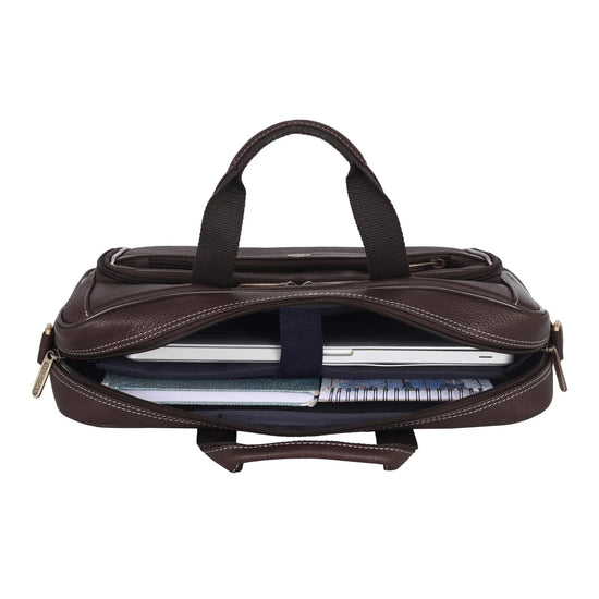 ROXTON Leather Laptop Messenger Bag for Men - WILDHORN