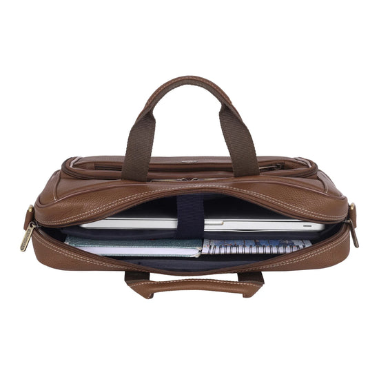 ROXTON Leather Laptop Messenger Bag for Men - WILDHORN
