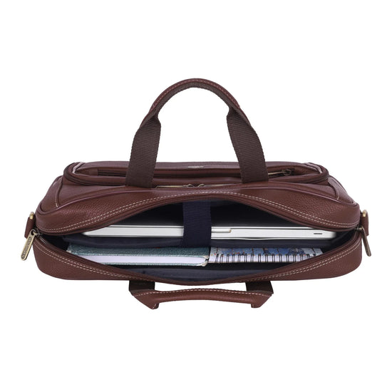 ROXTON Leather Laptop Messenger Bag for Men - WILDHORN