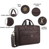ROXTON Leather Laptop Messenger Bag for Men - WILDHORN