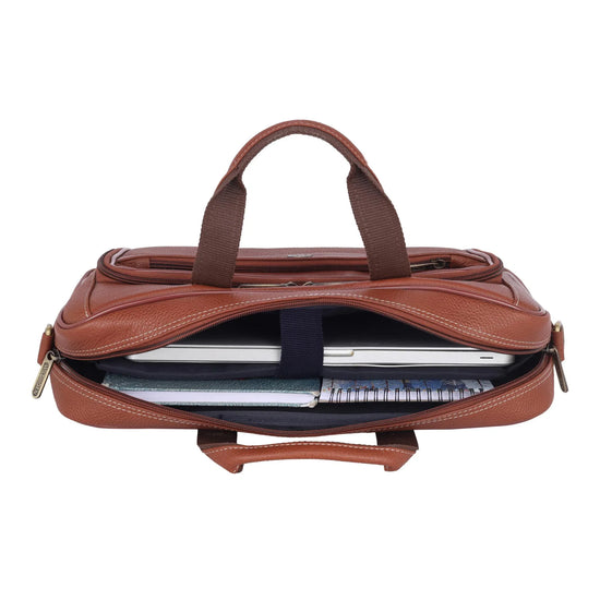 ROXTON Leather Laptop Messenger Bag for Men - WILDHORN