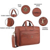 ROXTON Leather Laptop Messenger Bag for Men - WILDHORN