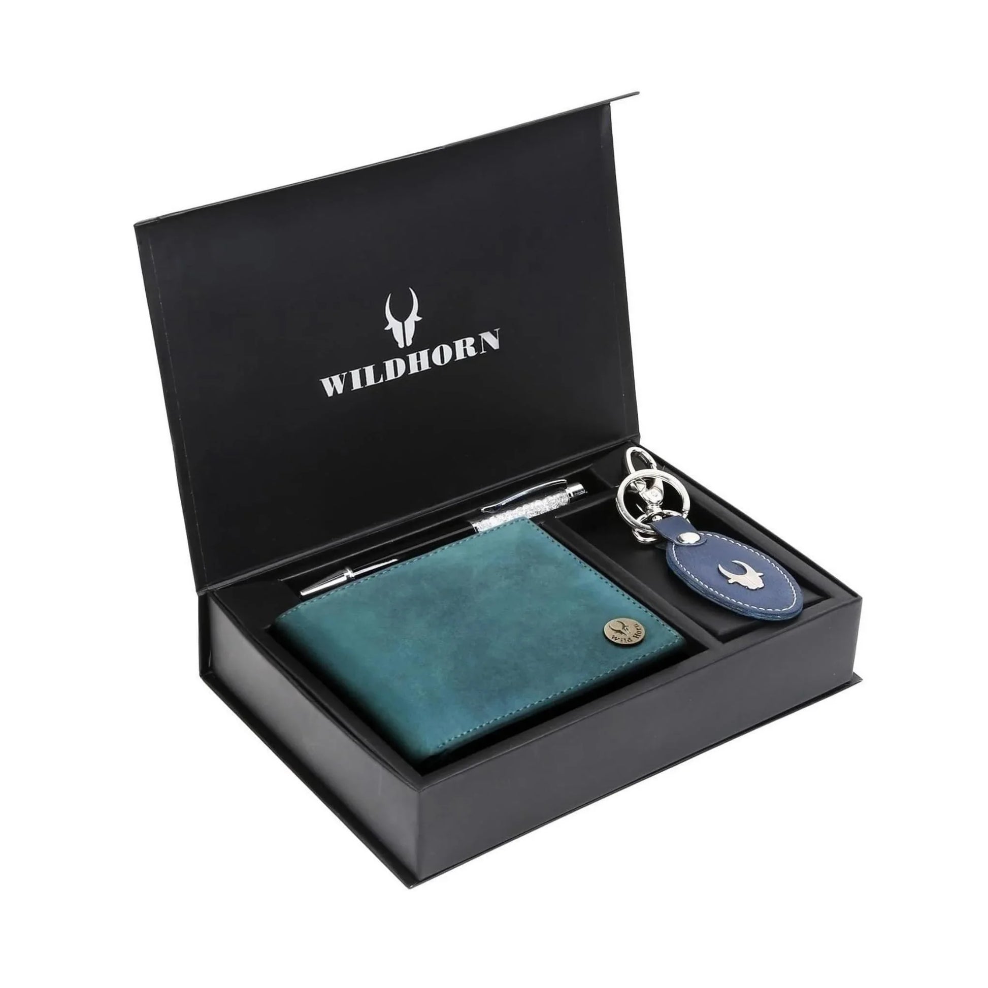 SCOTTSDALE Leather Wallet, Keychain & Pen Gift Hamper for Men - WILDHORN