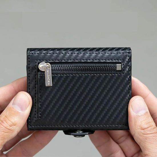 SEOL RFID Protected Unisex Carbon Fiber Leather Card Holder - WILDHORN
