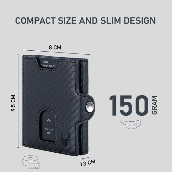 SEOL RFID Protected Unisex Carbon Fiber Leather Card Holder - WILDHORN