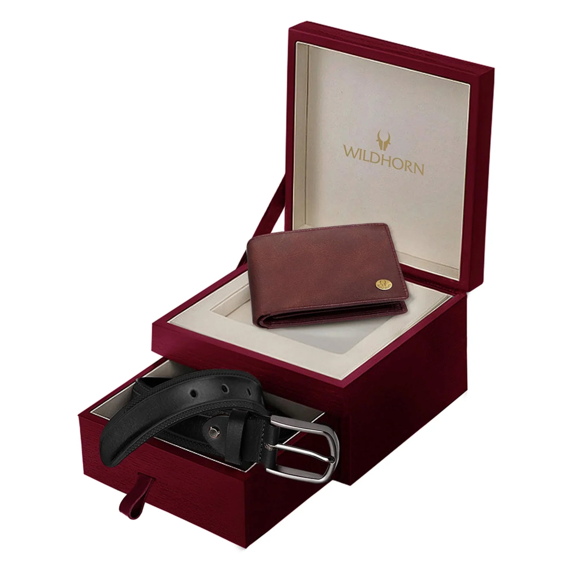 SEYMOUR Leather Wallet & Belt Gift Hamper for Men - WILDHORN