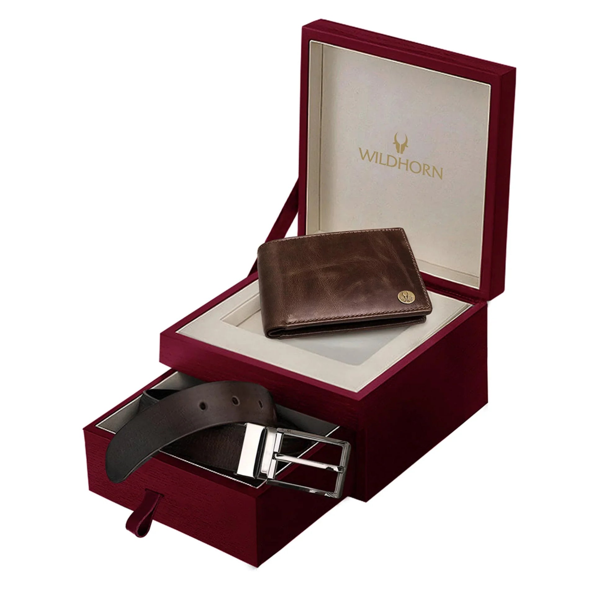 SEYMOUR Leather Wallet & Belt Gift Hamper for Men - WILDHORN