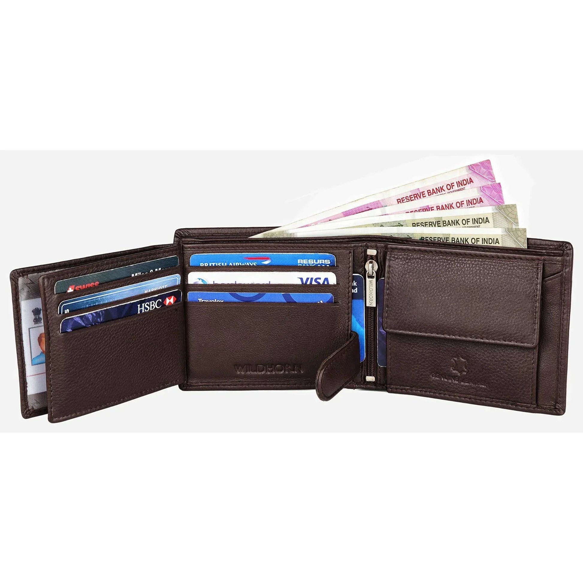 SHELBY RFID Protected Leather Wallet for Men - WILDHORN