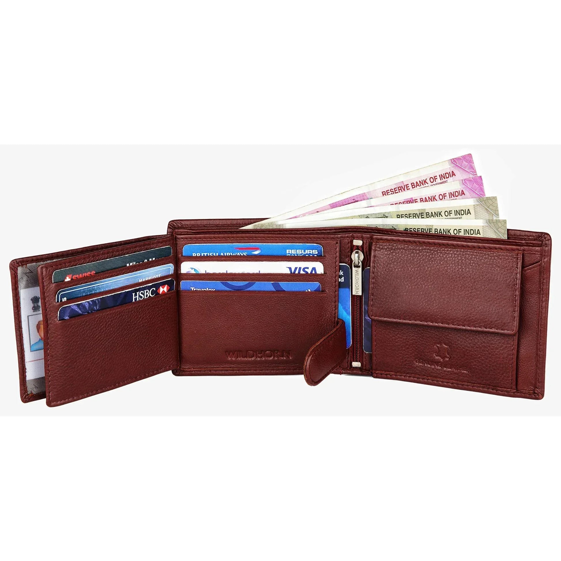 SHELBY RFID Protected Leather Wallet for Men - WILDHORN