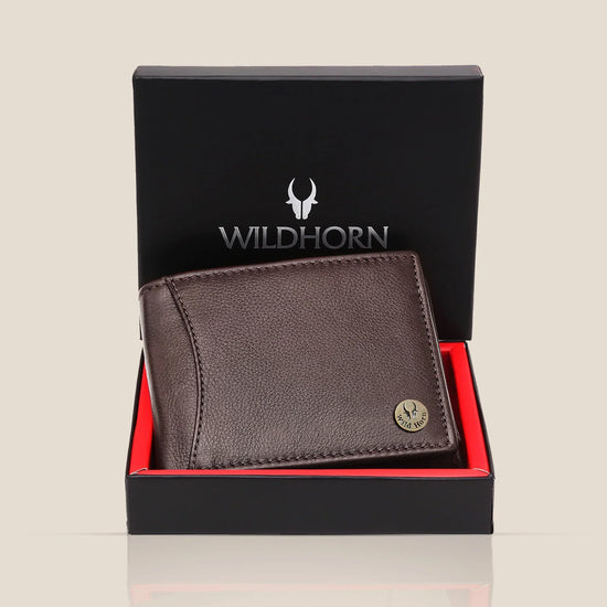 SHELBY RFID Protected Leather Wallet for Men - WILDHORN