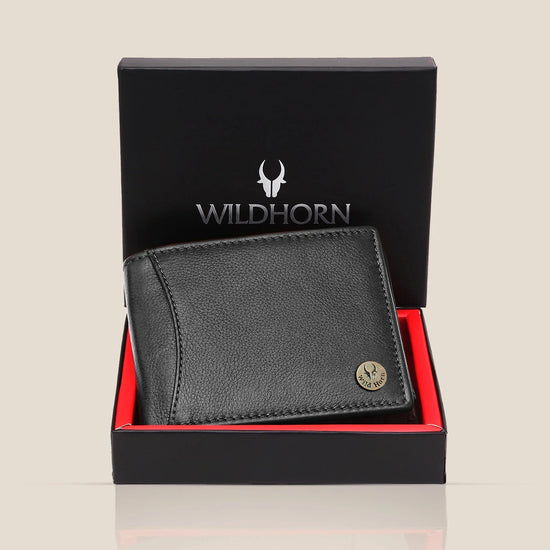 SHELBY RFID Protected Leather Wallet for Men - WILDHORN