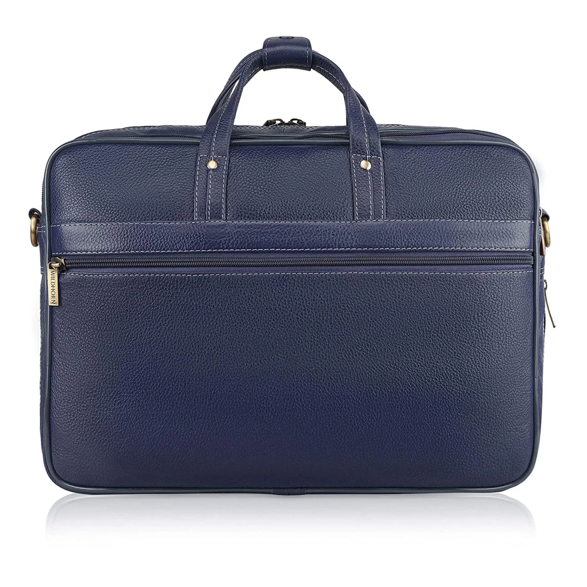 SPENCER Leather Laptop Messenger Bag for Men - WILDHORN