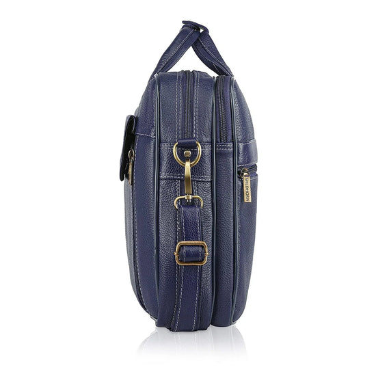 SPENCER Leather Laptop Messenger Bag for Men - WILDHORN