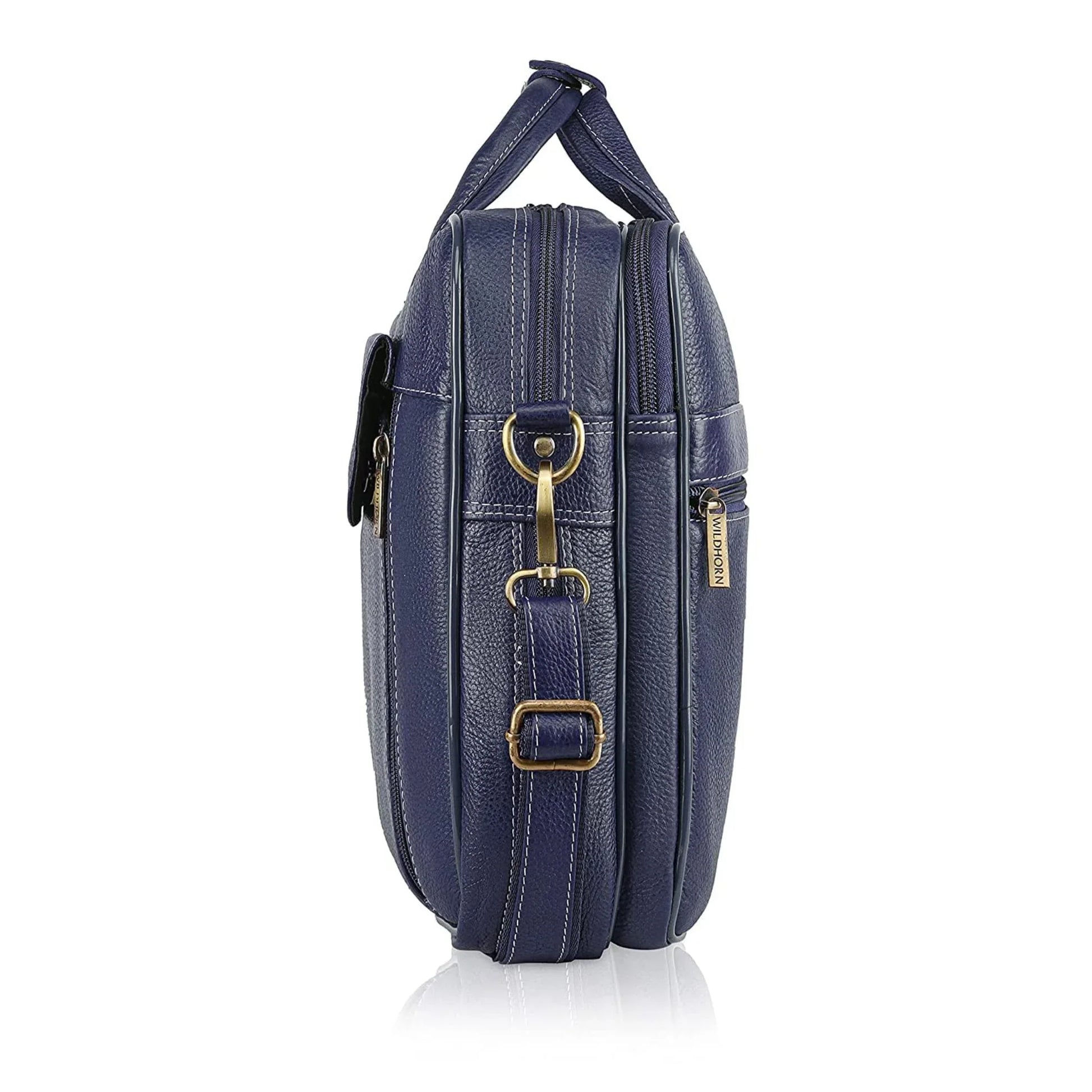 SPENCER Leather Laptop Messenger Bag for Men - WILDHORN