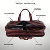 SPENCER Leather Laptop Messenger Bag for Men - WILDHORN