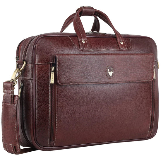 SPENCER Leather Laptop Messenger Bag for Men - WILDHORN