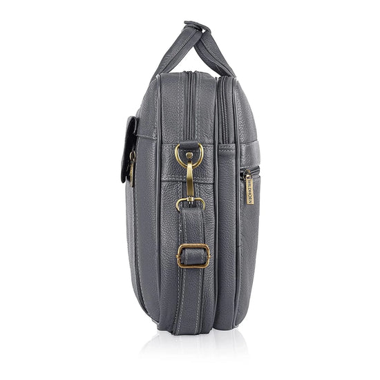 SPENCER Leather Laptop Messenger Bag for Men - WILDHORN